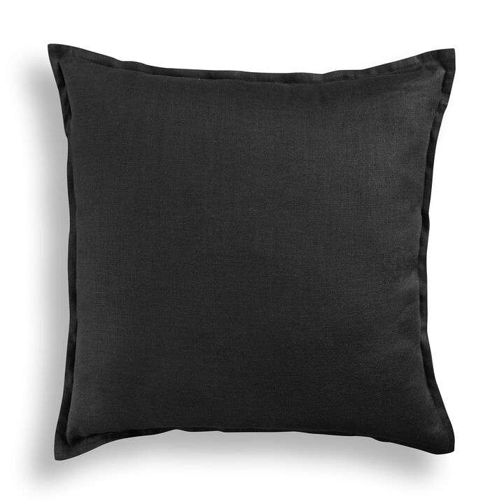 Solino Home Decorative Linen Pillow Cover 20 x 20 Inch - 100% European Flax Throw Pillow Case with Invisible Zipper | Santa Barbara