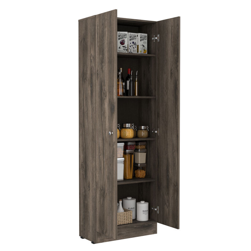 Storage Cabinet Pipestone, Kitchen, Dark Brown / Black