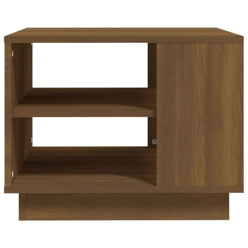vidaXL Coffee Table Brown Oak 21.7"x21.7"x21.7" Chipboard