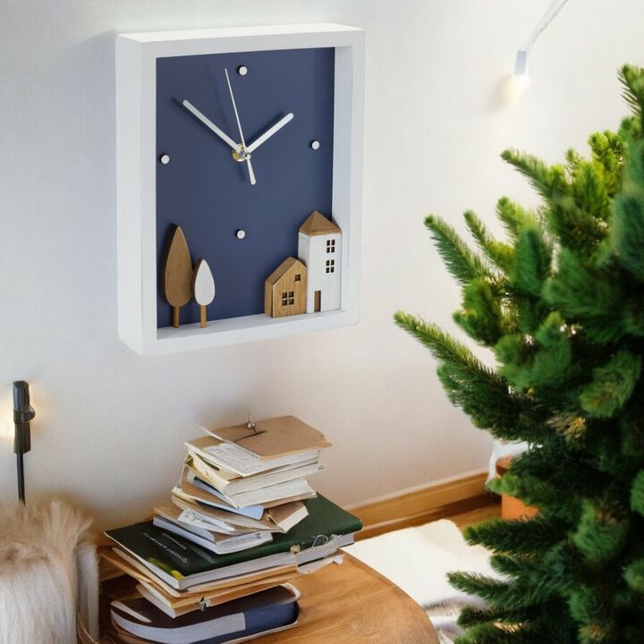 Clock 7.5"L x 9.5"H Wood/MDF