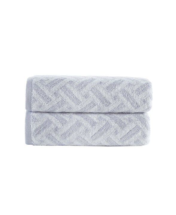 Brooks Brothers Criss Cross Stripe 2 pcs Bath Towels