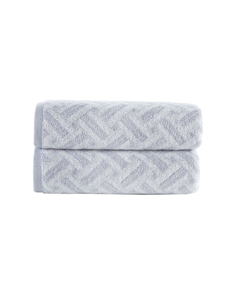Brooks Brothers Criss Cross Stripe 2 pcs Bath Towels