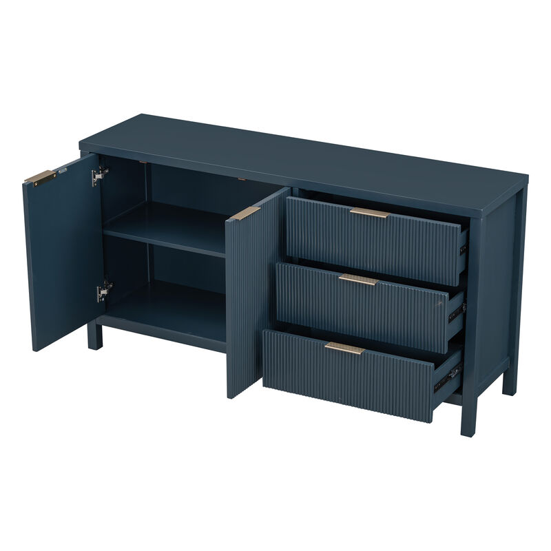 Merax Wave-Pattern Sideboard Storage Cabinet