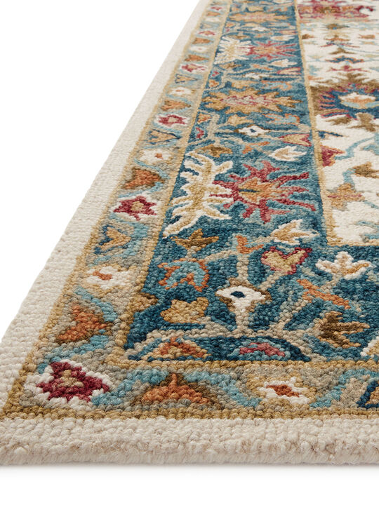 Victoria VK-23 Ivory / Sky 18" x 18" Sample Rug by