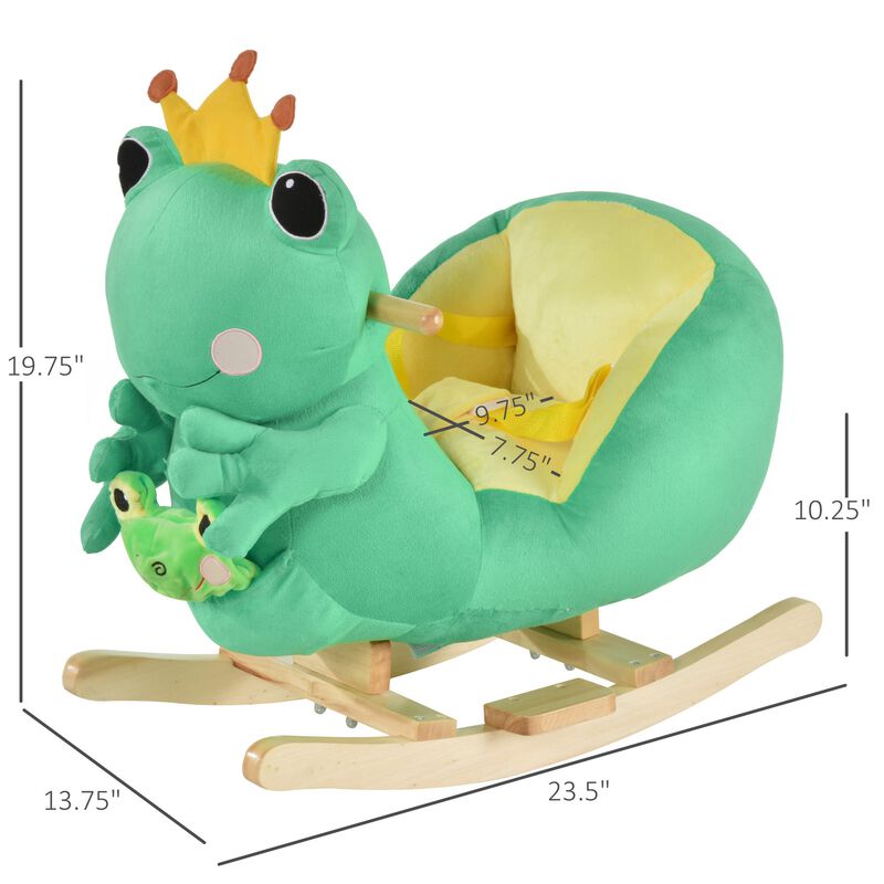 Green Frog Rocker: Musical Ride-On Toy for Toddlers 18-36 Months