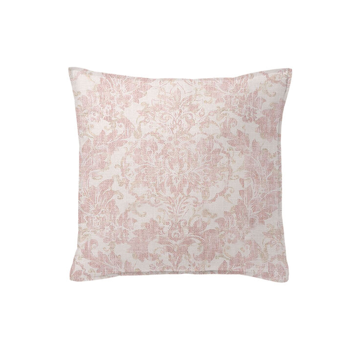 6ix Tailors Fine Linens Damaskus Linen Blush Decorative Throw Pillows