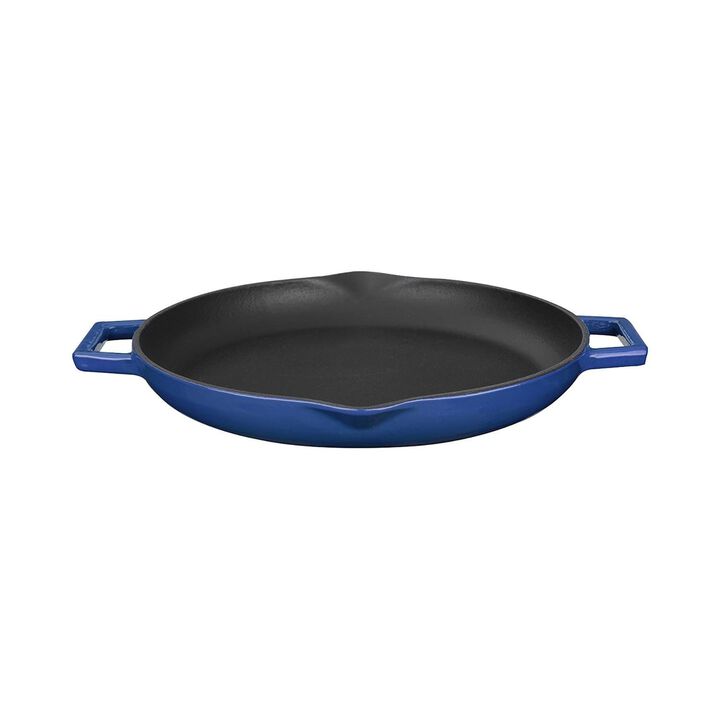 Cast Iron dia.11.75" h:2" 3 qt. Round Cast Iron Pan