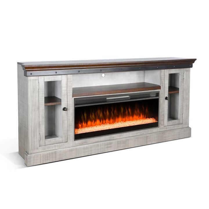Sunny Designs 128 Entertainment Wall with Electric Fireplace