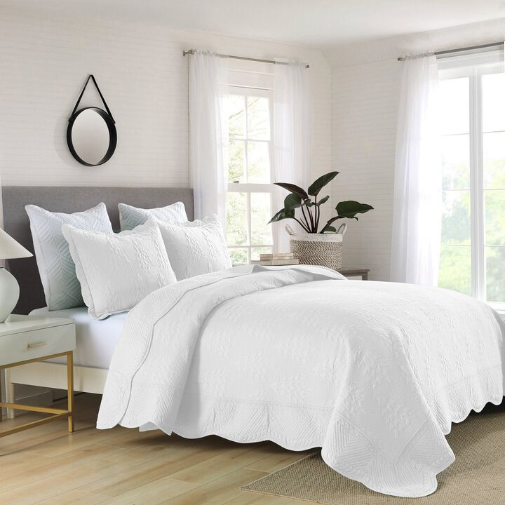 Marcielo 3 Piece 100% Cotton Christmas Tree Bedspread Set Coverlet Set Lightweight Quilt Set