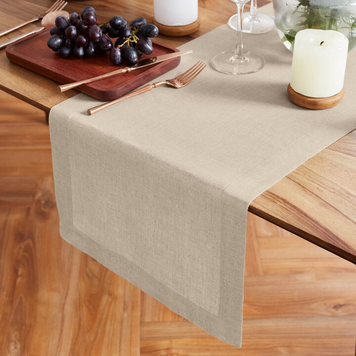 Solino Home 100% Pure Linen Table Runner | Sonoma