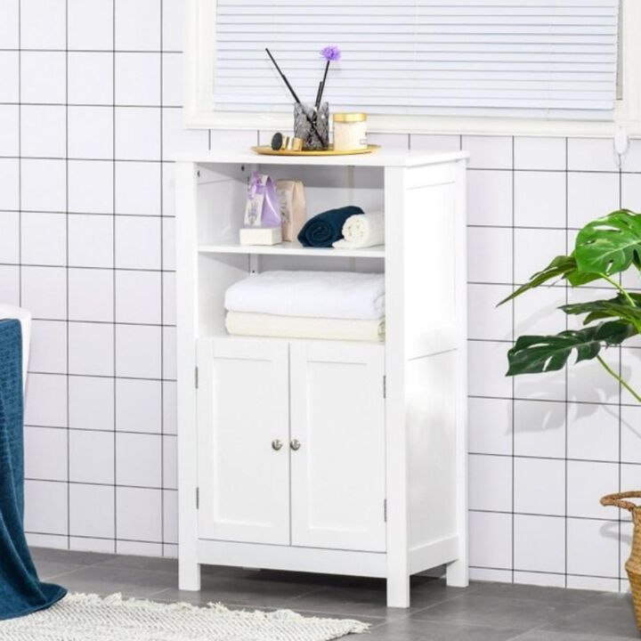 Bathroom Storage Cabinet with Shelves & Doors for Organized Bathroom Essentials