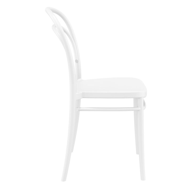 33.5" Black Patio Armless Stackable Dining Chair