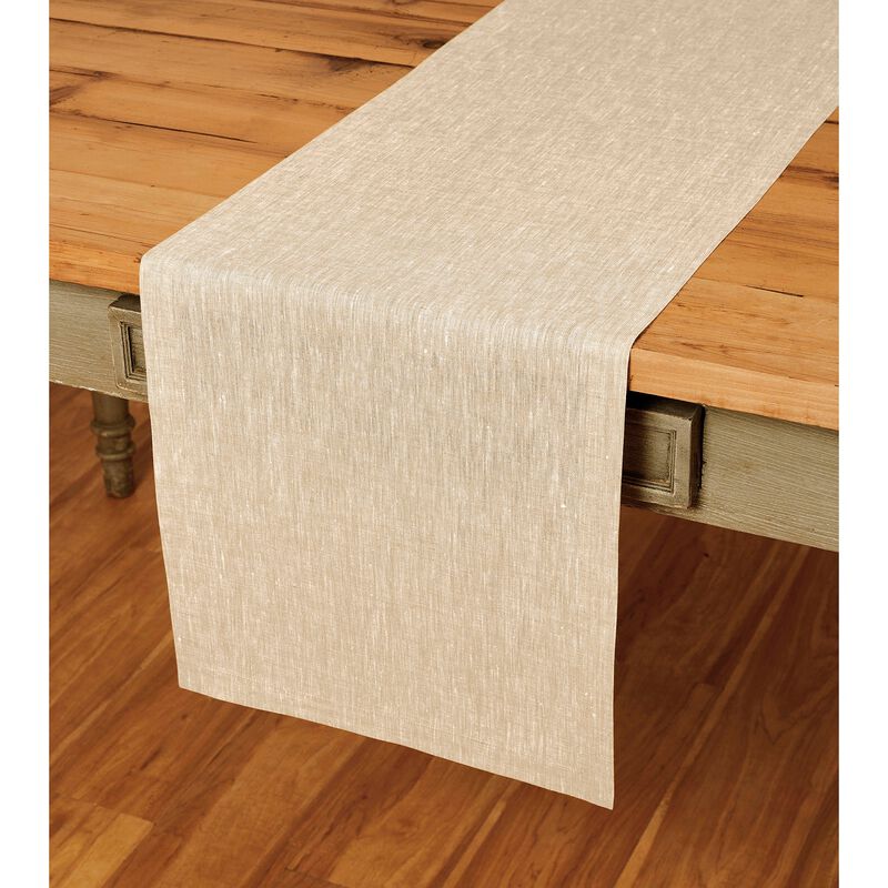 Solino Home 100% Pure Linen Table Runner | Athena for Thanksgiving, Christmas