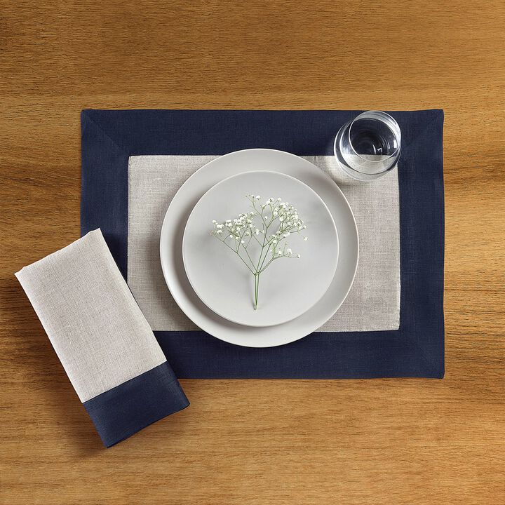 Solino Home 100% Pure Linen Dinner Napkins 20 x 20 Inch Set of 4 | Contempo for Thanksgiving, Christmas