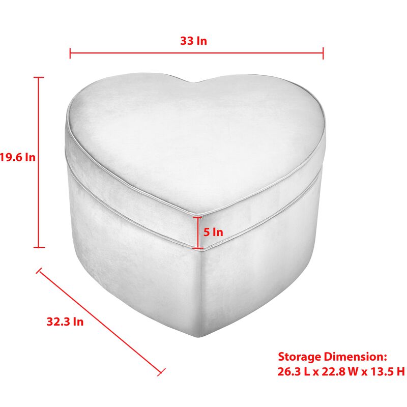 Rustic Manor Yasin Velvet/Linen Storage Ottoman