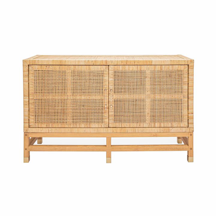 Amara Charcoal Woven Rattan Buffet