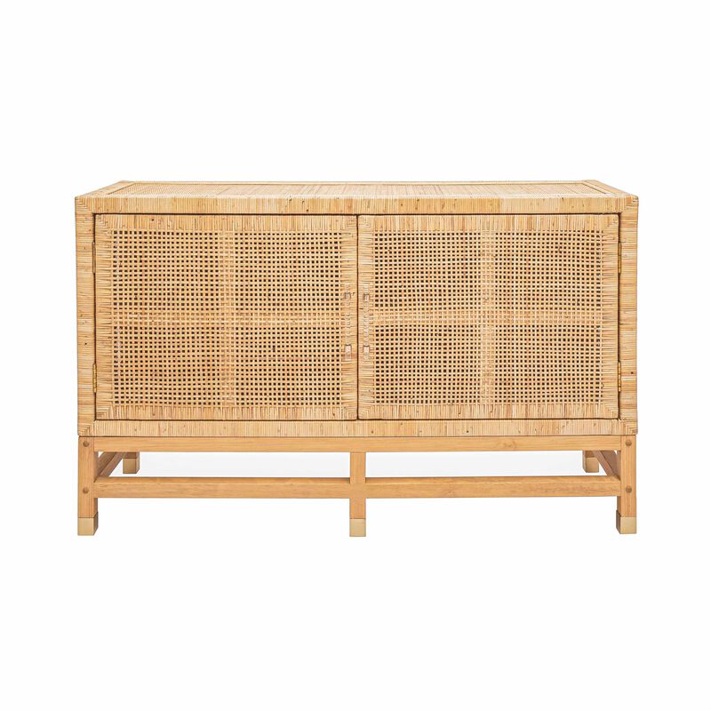Amara Charcoal Woven Rattan Buffet