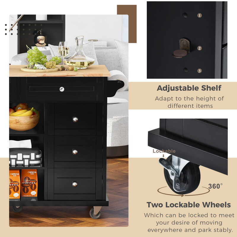 Merax Rolling Mobile Kitchen Island