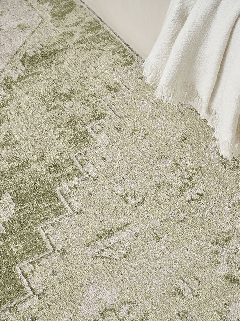 Astra Machine Washable ASW11 Ivory/Green 9' x 12' Rug