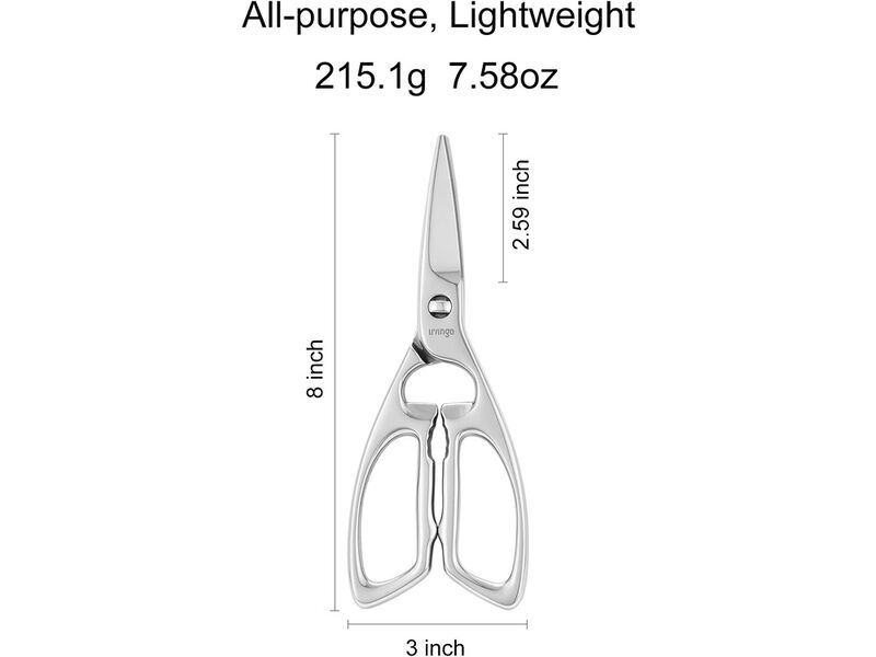 LIVINGO Heavy Duty Kitchen Scissors - Multi-function Dishwasher Safe Stainless Steel