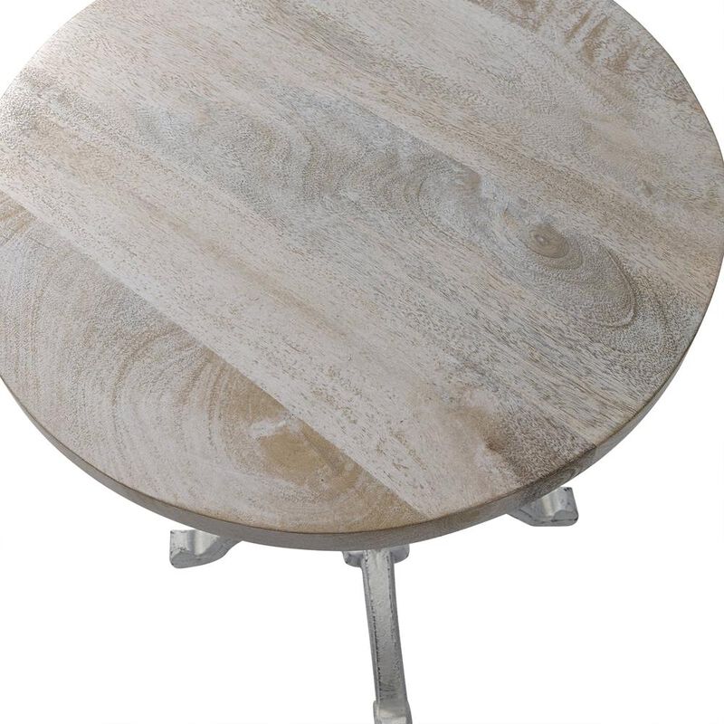Carolina Living Colton Adjustable Vintage Table - Whitewash
