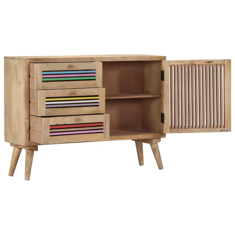 vidaXL Sideboard 39.4"x11.8"x29.5" Solid Mango Wood