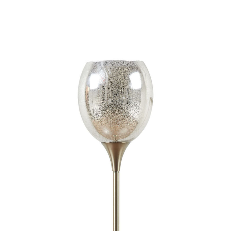 Bellow Uplight Floor Lamp With Mercury Glass Shade