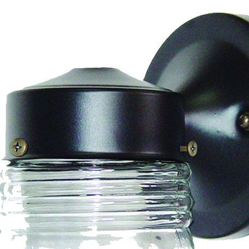 Hivvago Black Standard Jelly Jar One Light Outdoor Wall Light