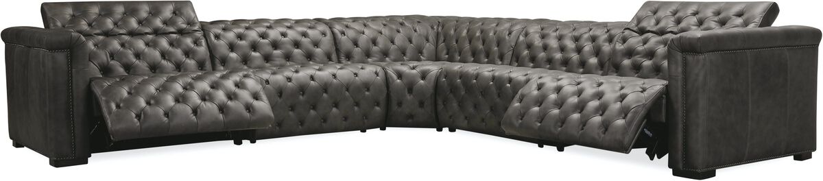 Savion Grandier 5-Piece Power Reclining Sectional with Power Headrest