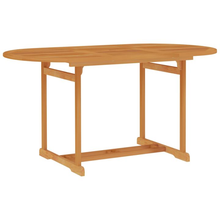 vidaXL Garden Table 59.1"x35.4"x29.5" Solid Teak Wood