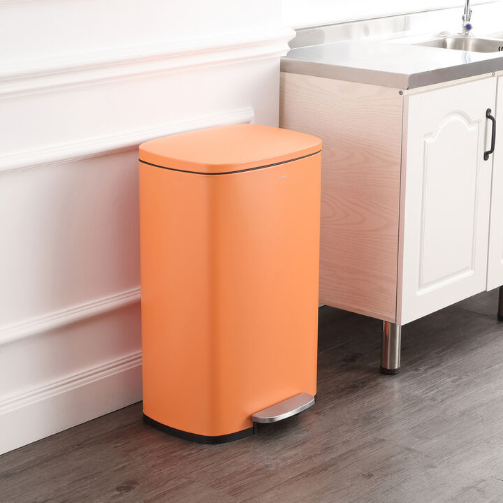 Rectangular Trash Can with Soft-Close Lid and FREE Mini Trash Can