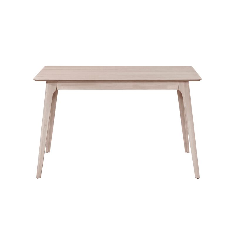 Scar Counter Height Table with Tapered Legs, Whitewashed Wood 59 Inch - Benzara