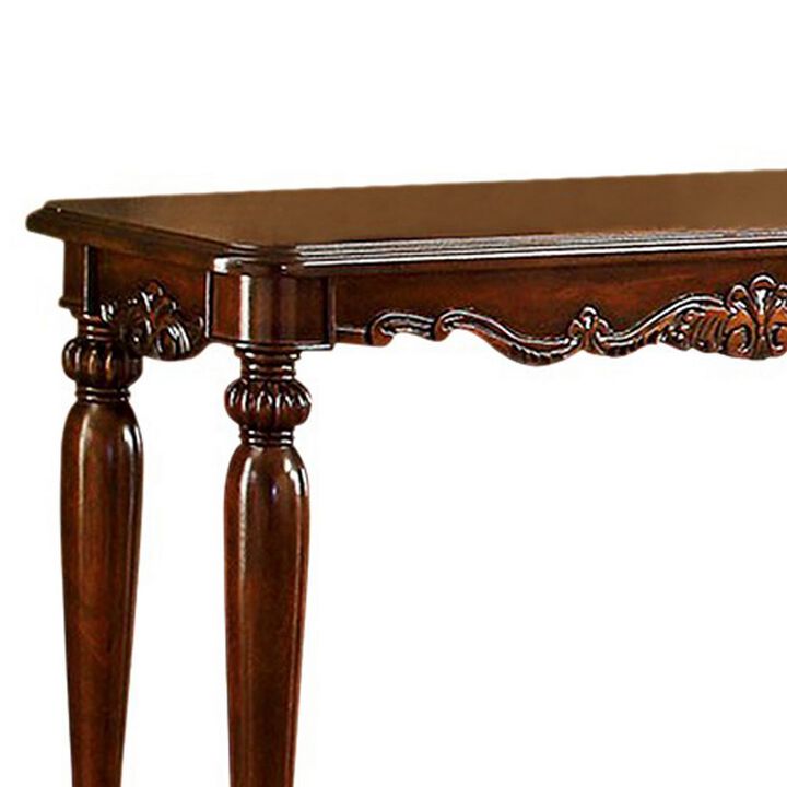 Bunbury Traditional Sofa Table, Cherry - Benzara