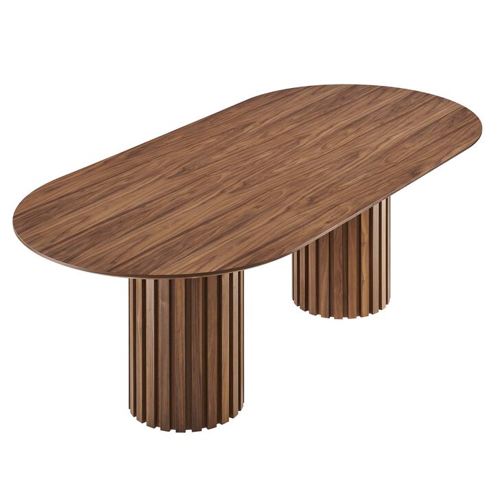 Modway - Senja 95" Oval Dining Table Walnut