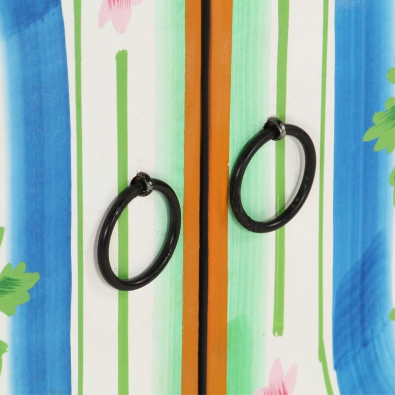 vidaXL Hand Painted Sideboard 27.6"x13.8"x23.6" Solid Mango Wood
