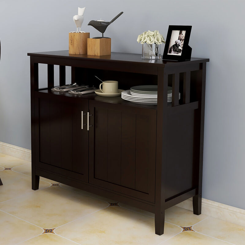 Wood 39.96 in. Sideboard with 2-Door and 1-Shelf