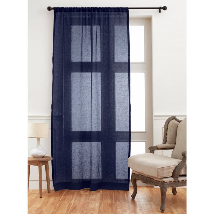 Solino Home 100% Pure Linen Sheer Curtain for Thanksgiving, Christmas