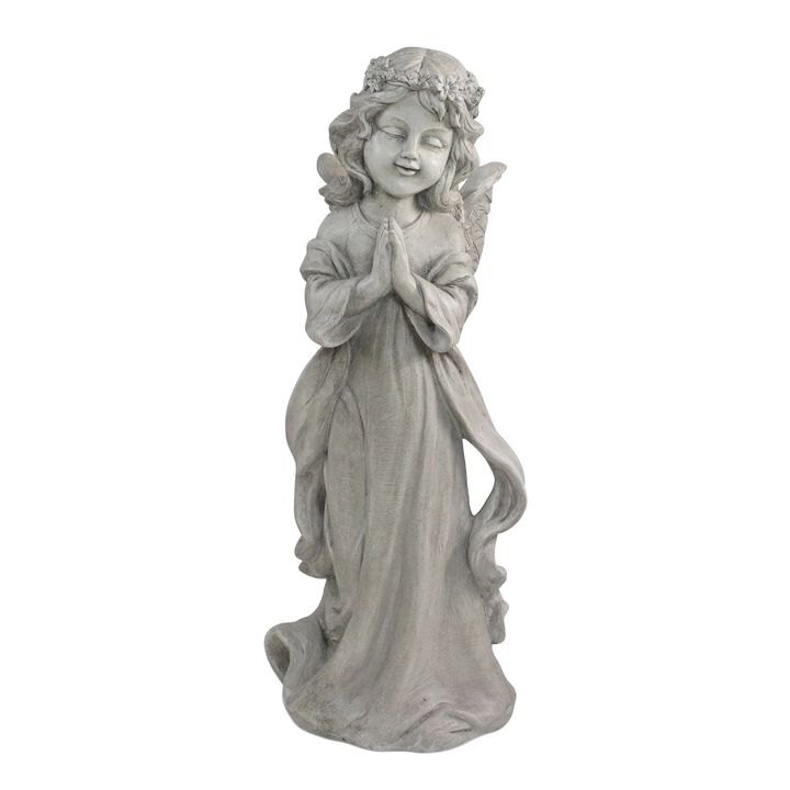 21" Angel Standing in Prayer Outdoor Garden Planter Statue