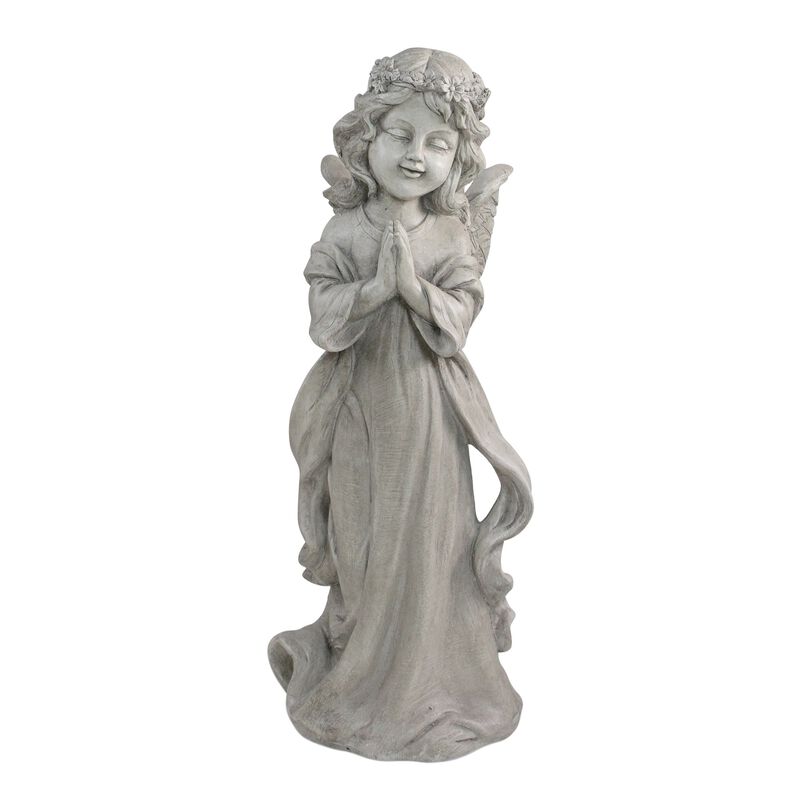 21" Angel Standing in Prayer Outdoor Garden Planter Statue