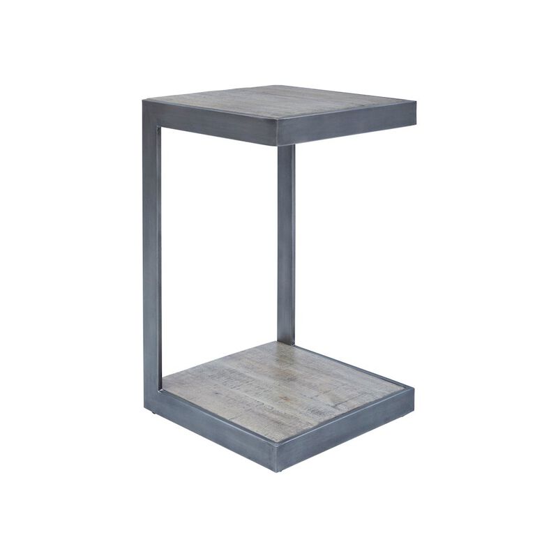 Jofran Inc. Global Archive Solid Acacia and Steel C-Table