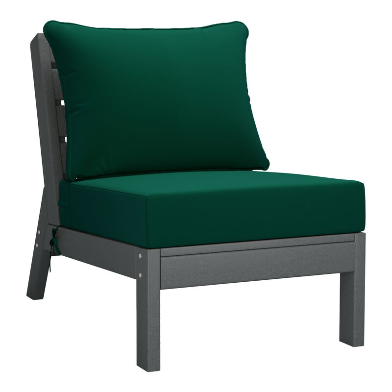 WestinTrends Outdoor Patio HDPE Sectional Sofa with Patio Cushions