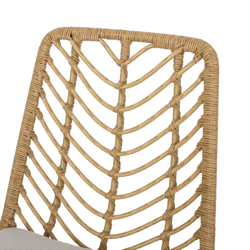 Merax Rattan Outdoor Indoor Dining Chairs 2 Pieces