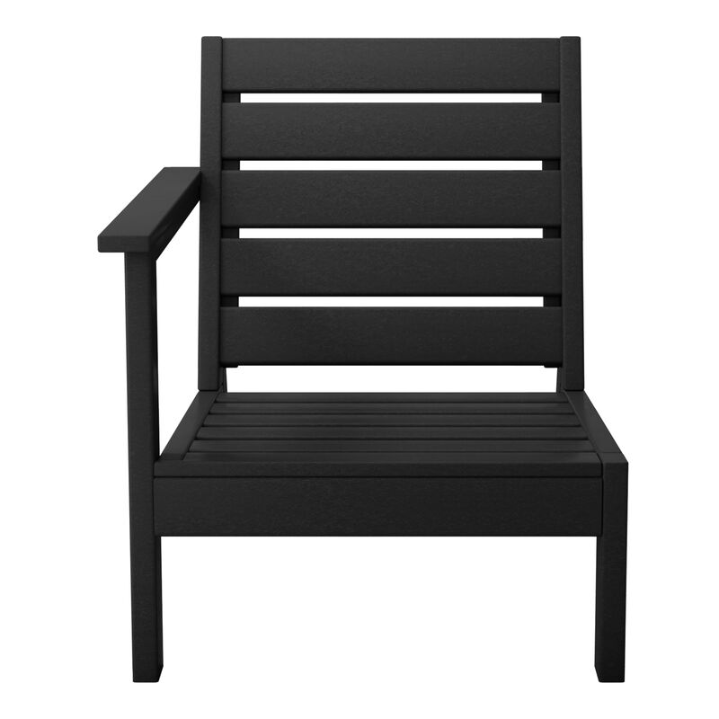 WestinTrends Outdoor Patio HDPE Deep Seating Sectional Loveseat