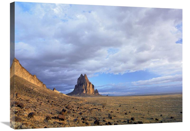 Shiprock, the basalt core of an extinct volcano, New Mexico-Canvas Art-32x24
