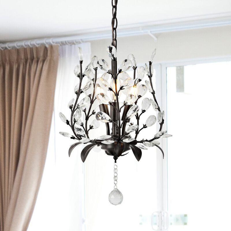 Adoria 3-Light Contemporary Bohemian Iron/Acrylic LED Pendant