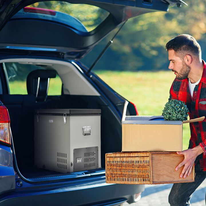 68 Quart Portable Car Refrigerator with DC and AC Adapter