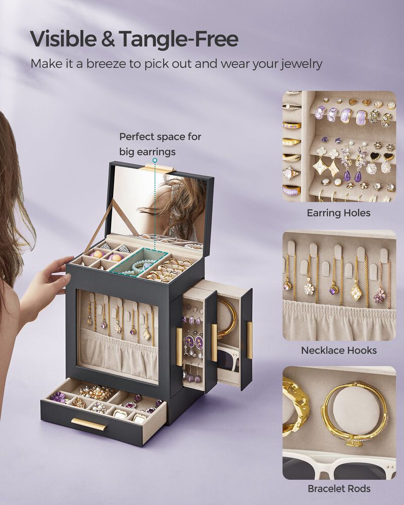 5-Layer Jewelry Storage Organizer with Drawers