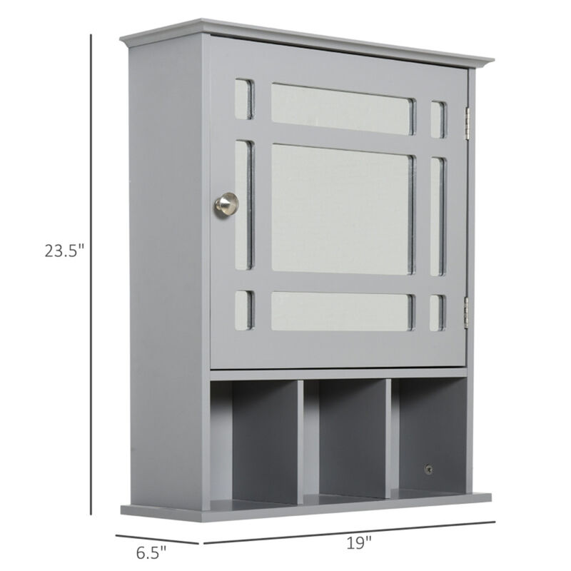 Bathroom Cabinet with Mirror and Storage Shelves for Organization
