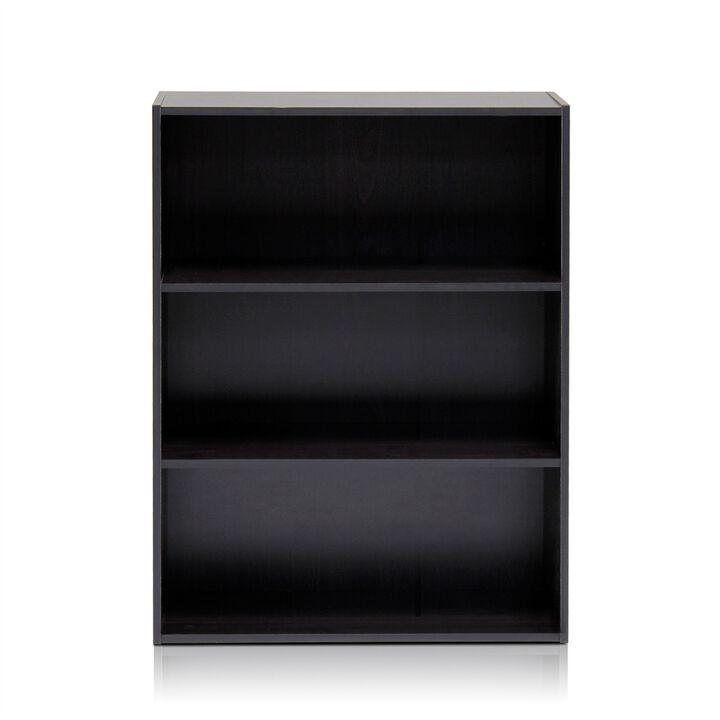 Furinno Pasir 3-Tier Open Shelf Bookcase, Espresso