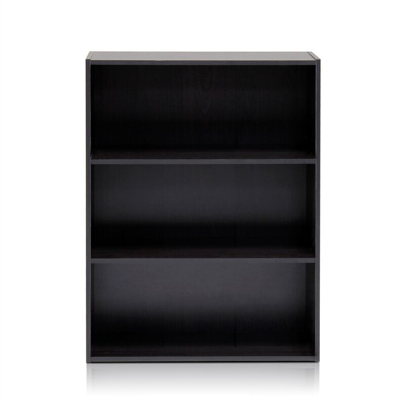 Furinno Pasir 3-Tier Open Shelf Bookcase, Espresso